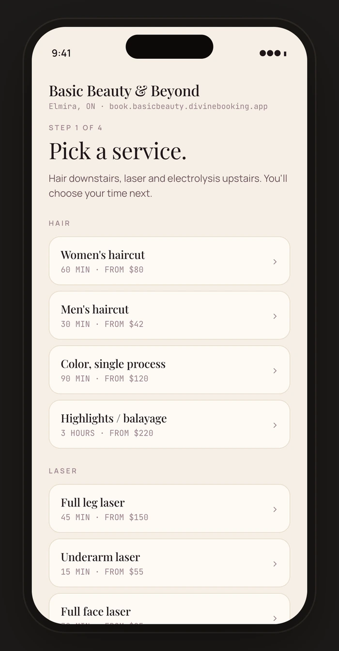 Pick a service