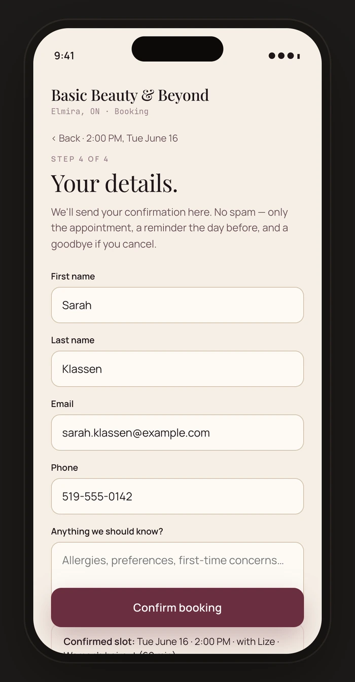 Your details