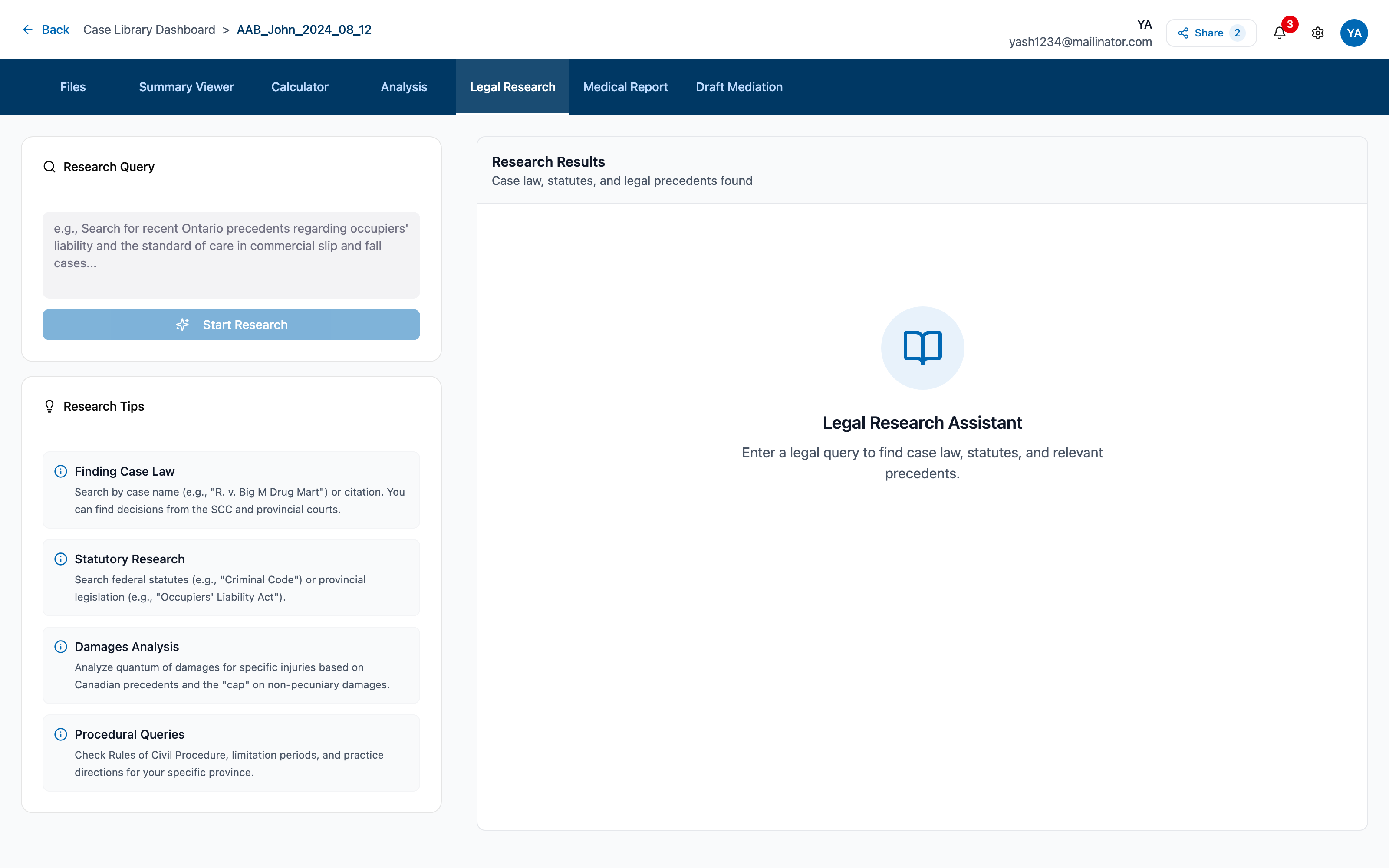 PI Legal Research