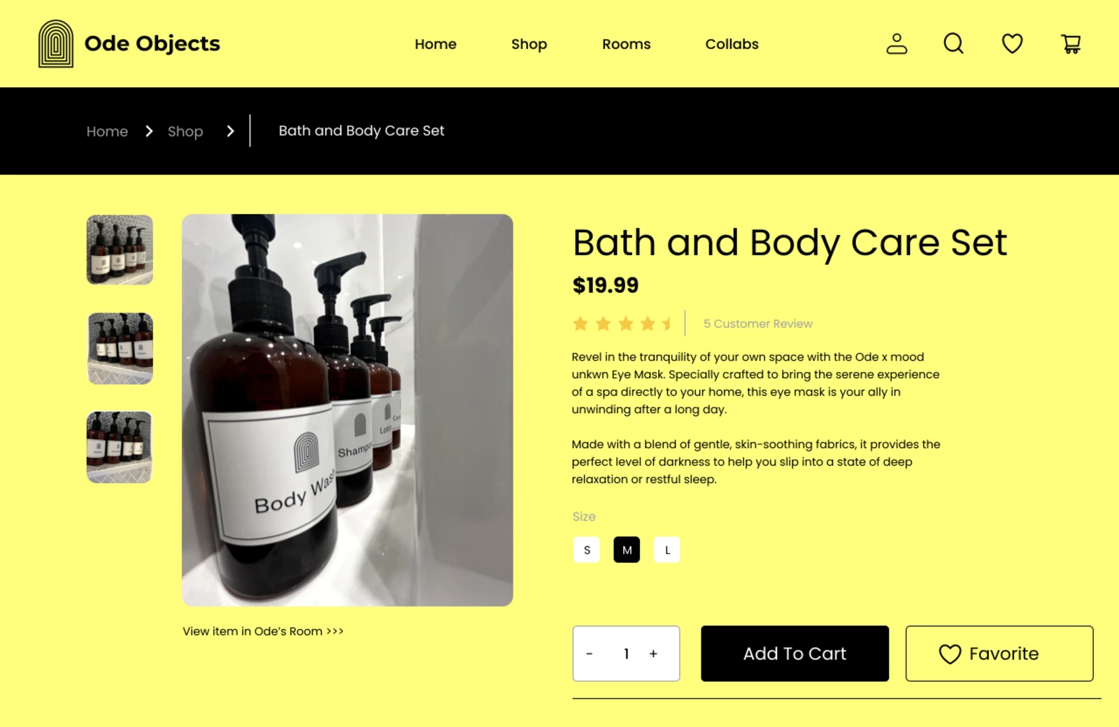 Bath and Body Care Set product page